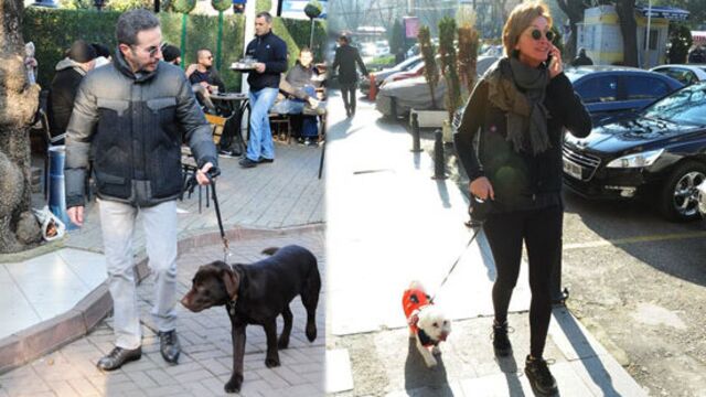 Köpeklerini gezdirdiler