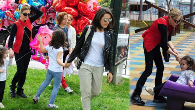 Çocuklarla park eğlencesi
