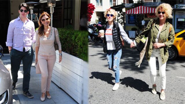 Anneleriyle gezdiler...