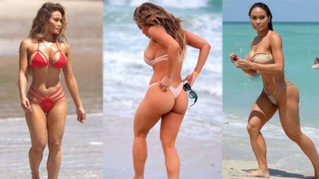 Bikini şov yaptı...