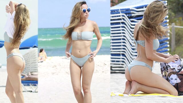 Bikinili Lisa'dan plaj pozları