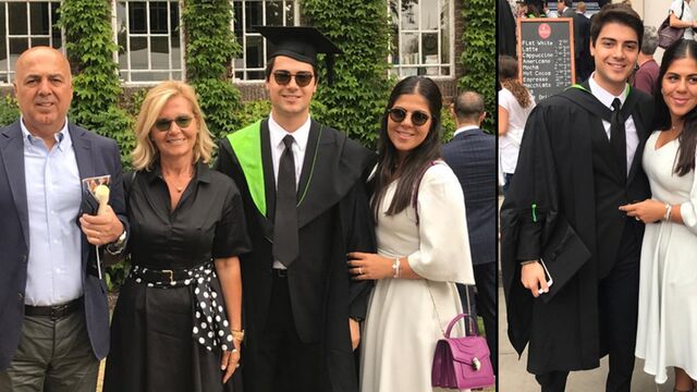 Londra'da mezuniyet sevinci