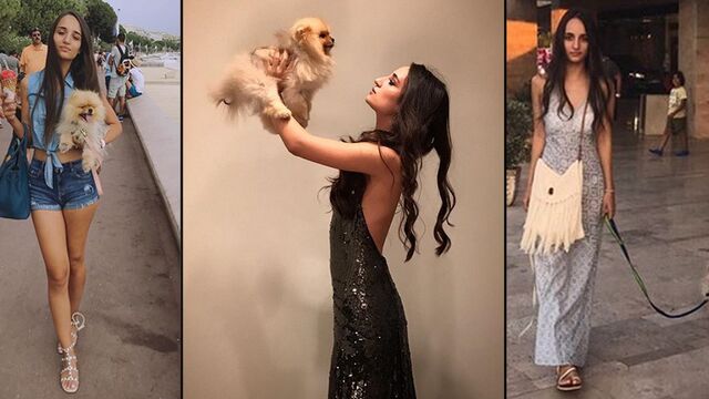 Köpeğini yanından ayırmıyor