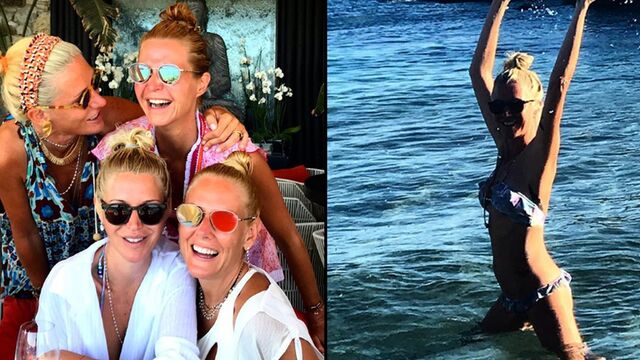 Mikonos'ta doğum günü kutlaması
