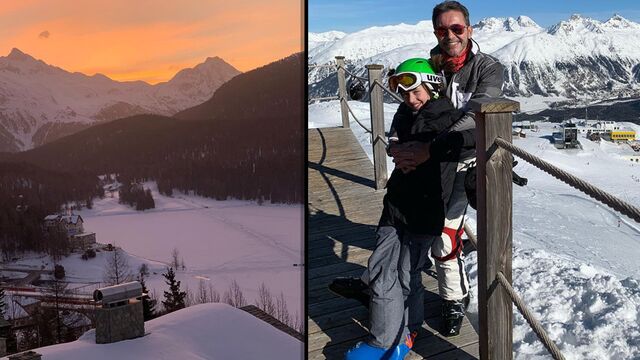 St. Moritz'de kayak keyfi...