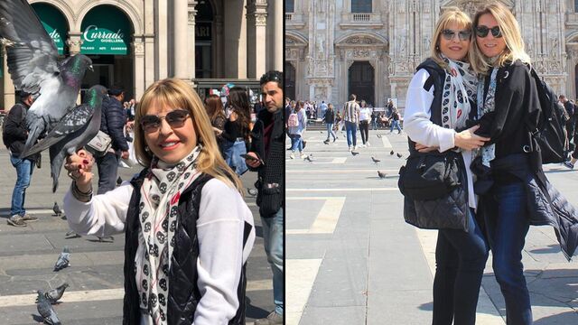 Anne-kız Milano'da alışverişte...