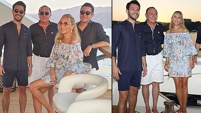 Teknede tatil pozları...
