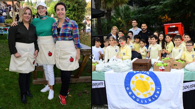 Eğitime destek için elma topladılar...