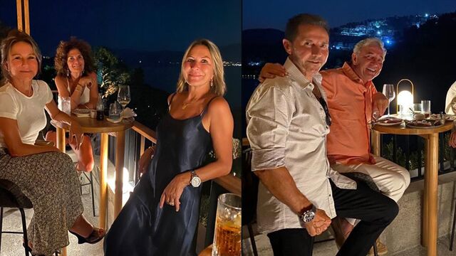 Akşam yemeğinde dostlarını ağırladı...