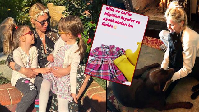 İkizlerinin kıyafetlerini satışa çıkardı!