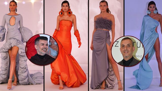 Renkli tasarımlara özel defile...