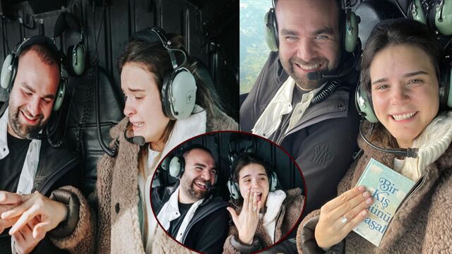 Gökyüzünde evlilik teklifi!