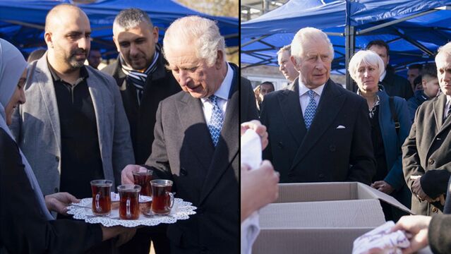 Kral Charles yardım gönüllüleriyle buluştu!