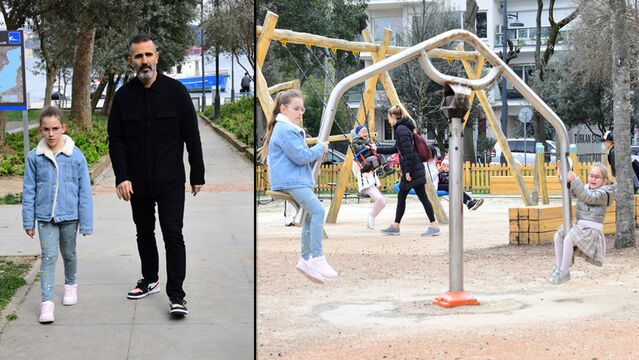 Garih, kızlarıyla parkta eğlendi!