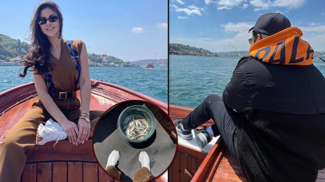 Boğaz'da balık tuttular