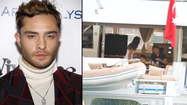 Ed Westwick ailesiyle Bodrum'da...