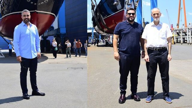 Lüks yelkenli suya indi