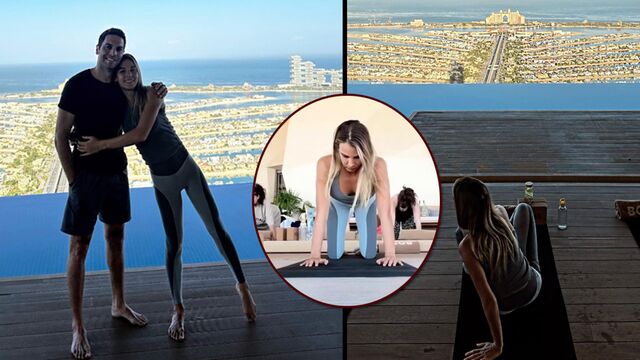 Dubai'de yoga yaptılar...