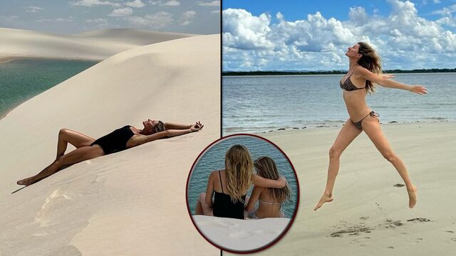 Gisele Bündchen'den kumsal pozu!
