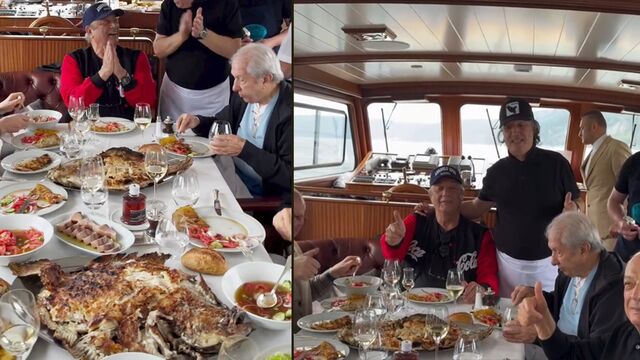 Teknede balık ziyafeti...