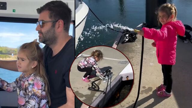Kızıyla dümene geçti