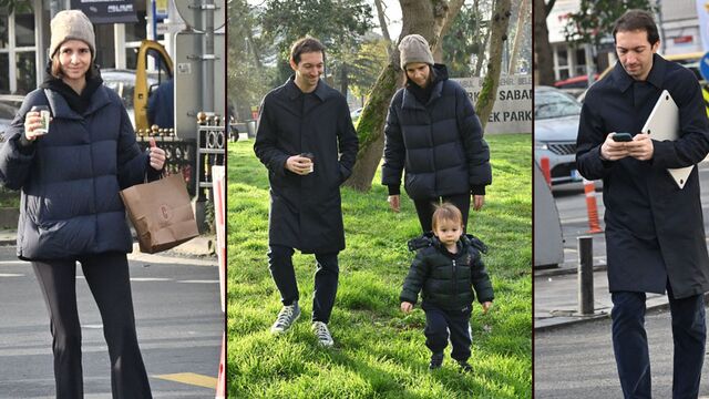 Çocuklarıyla parkta eğlendiler