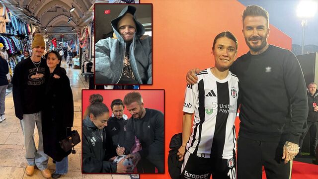 David Beckham ile oğlu Romeo İstanbul'da!