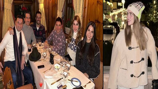Sabancılar kayak tatilinde...