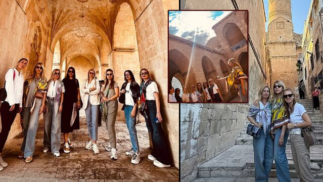 Dostlarıyla tatile çıktı