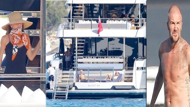 Beckhamlar'ın tekne tatili