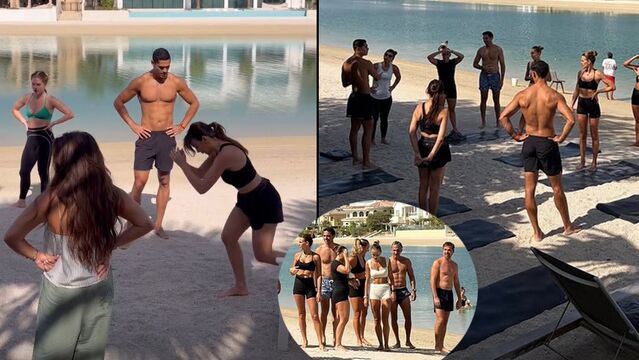 Dubai'de ailece spor yaptılar