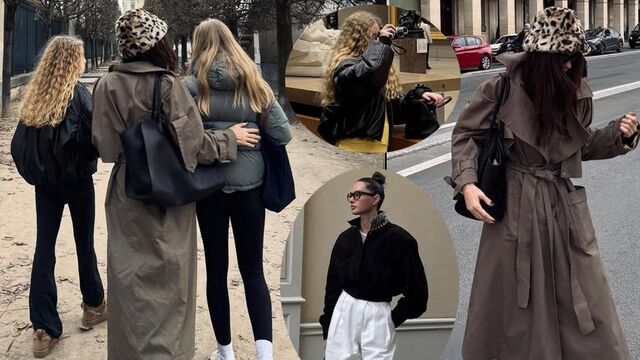 Kızlarıyla Paris'te...