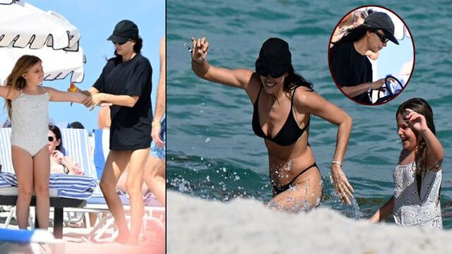 Anne-kız Miami Sahili'nde...