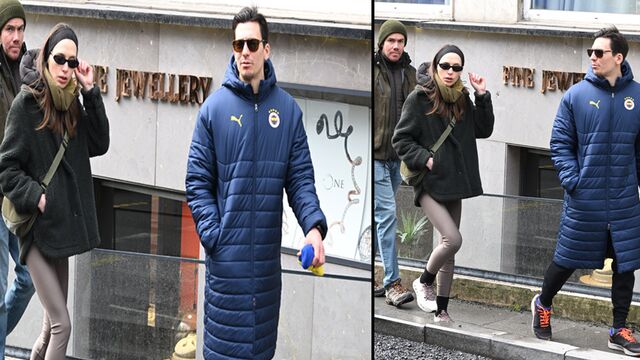 Eşiyle caddeye çıktı