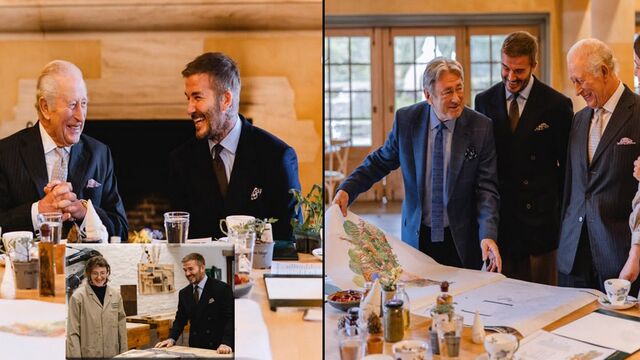 Beckham ve Kral Charles bir arada...