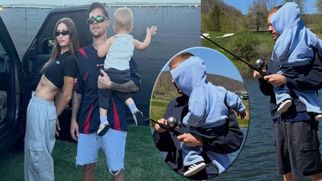 Bieber oğluyla balık tuttu