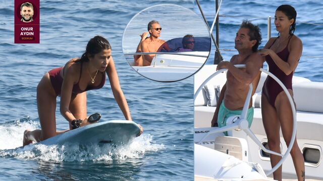 Bodrum sularında jet surf keyfi...