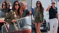 Clooney çifti Venedik'te...