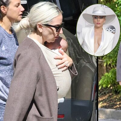 'Gaga' bebeğiyle ilk kez görüntülendi