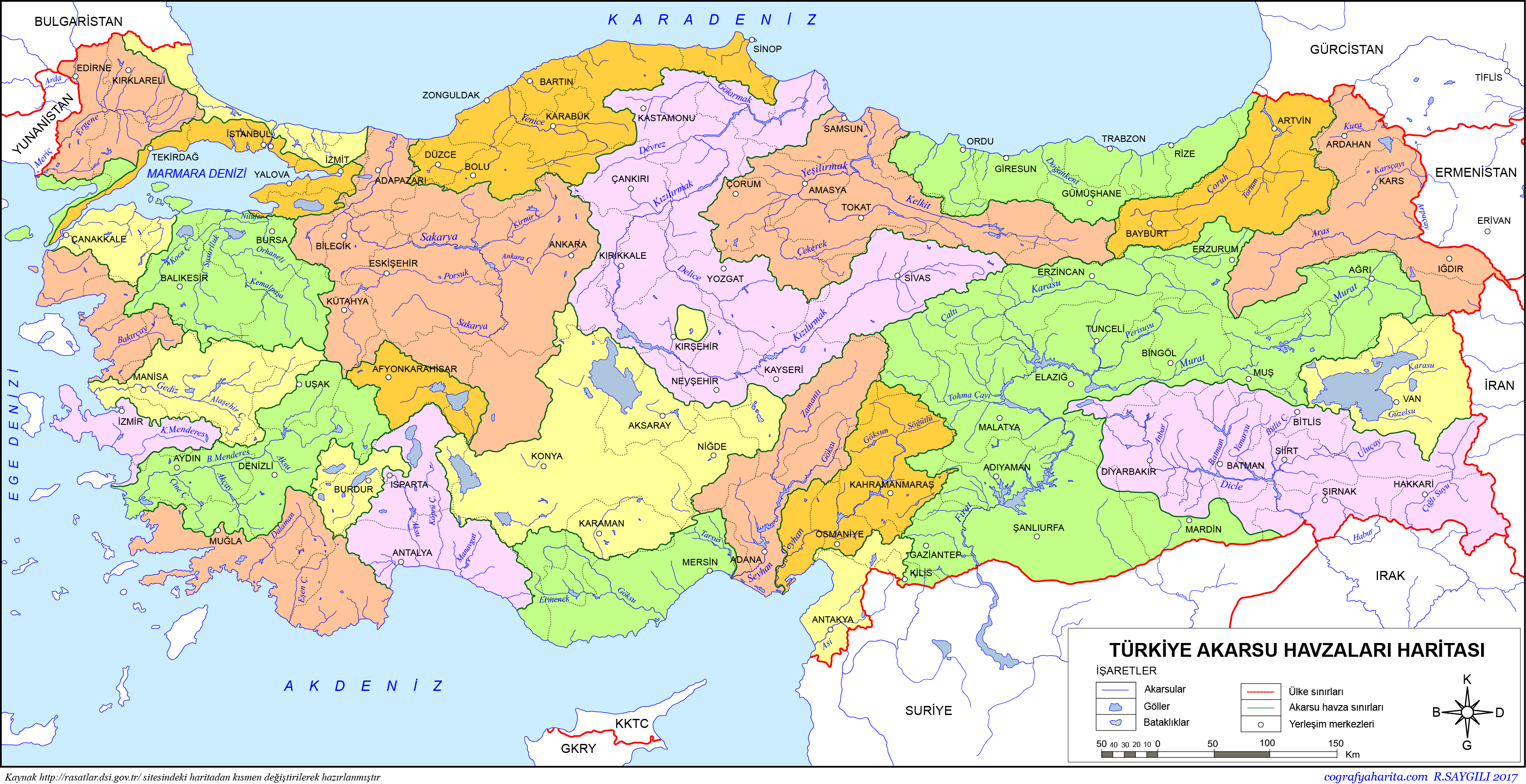 T rkiye Akarsular Haritas Ve Yerleri T rkiye de Ka Tane Akarsu Var 