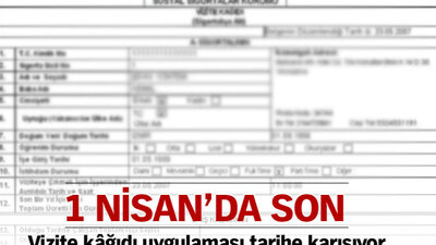 Vizite kağıdı uygulamasına son