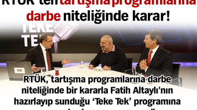 RTÜK'ten tartışma programlarına darbe niteliğinde karar!