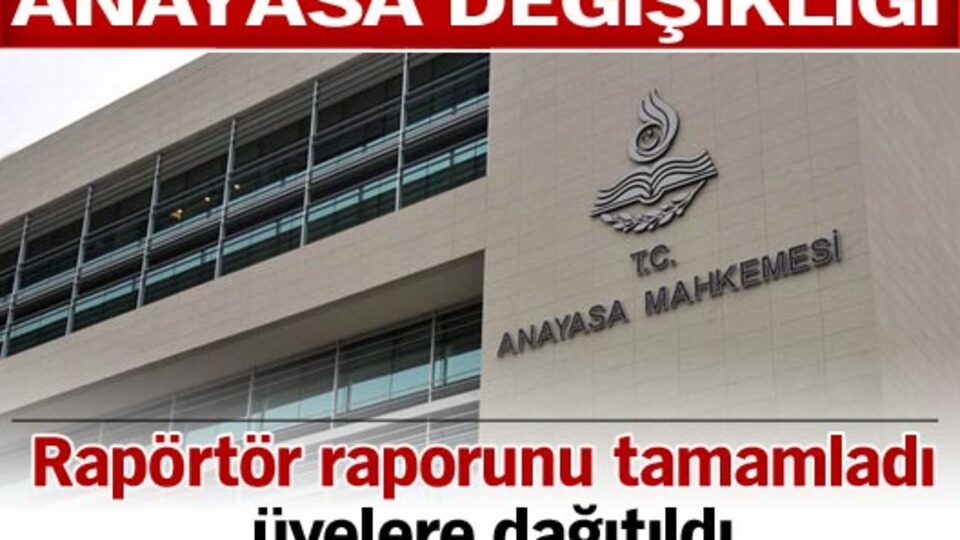 Raportör raporunu tamamladı, üyelere dağıtıldı