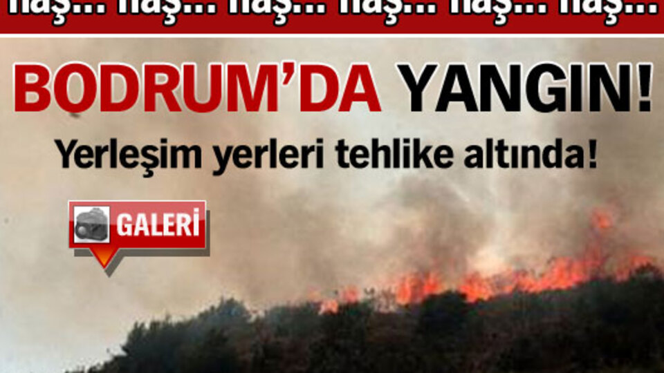 Bodrum'da büyük yangın