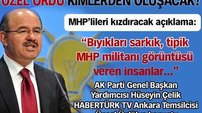 Hüseyin Çelik 'özel ordu'yu tarif etti
