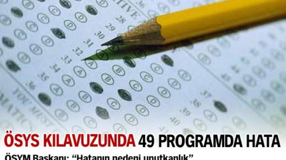 ÖSYS kılavuzunda hata!