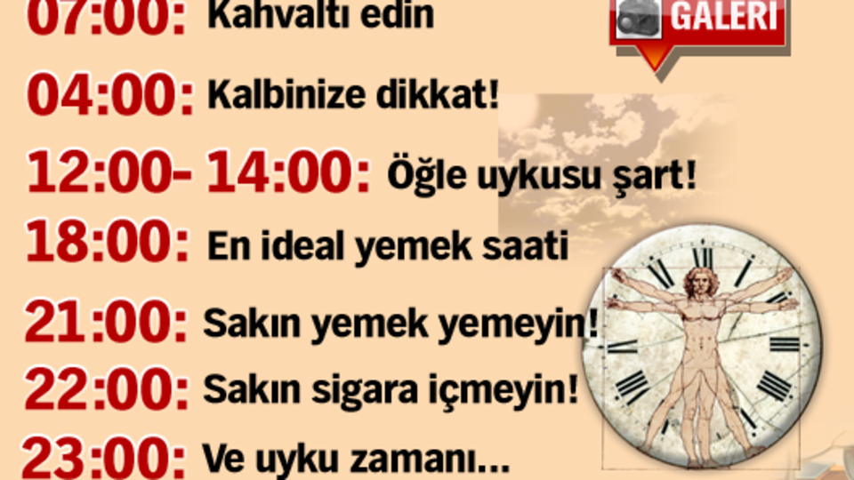 Sağlıklı yaşam vücut saatinde gizli! FOTO GALERİ