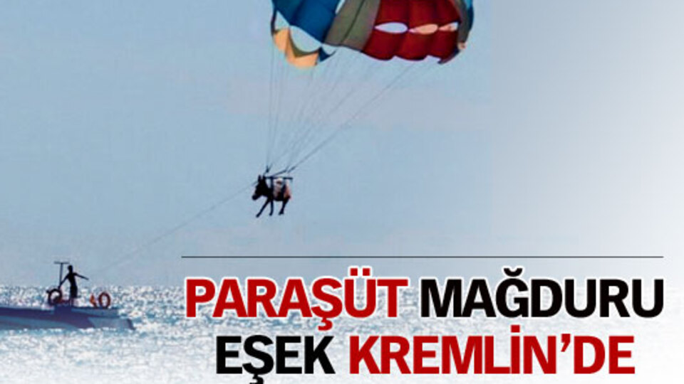 Paraşüt mağduru eşek Kremlin'de
