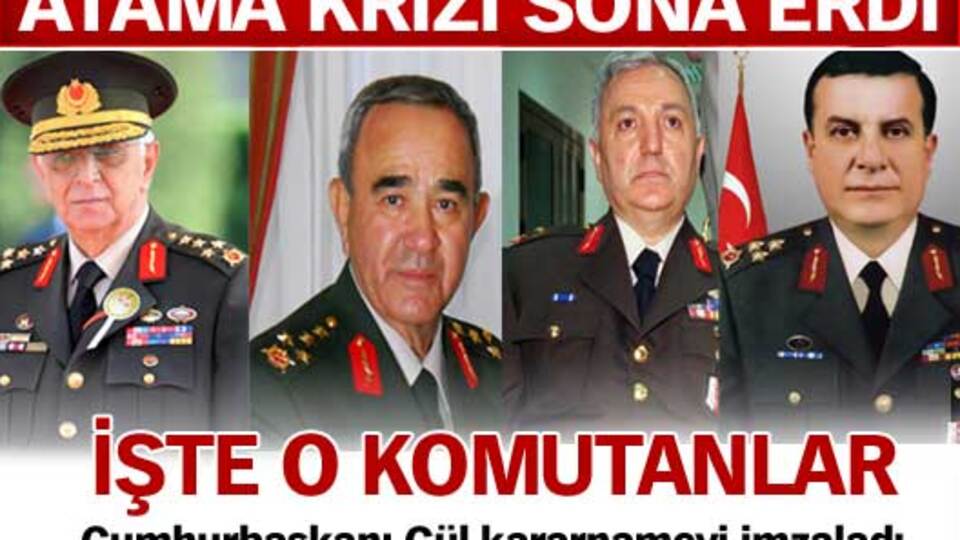 İşte TSK'nın yeni komuta kademesi
