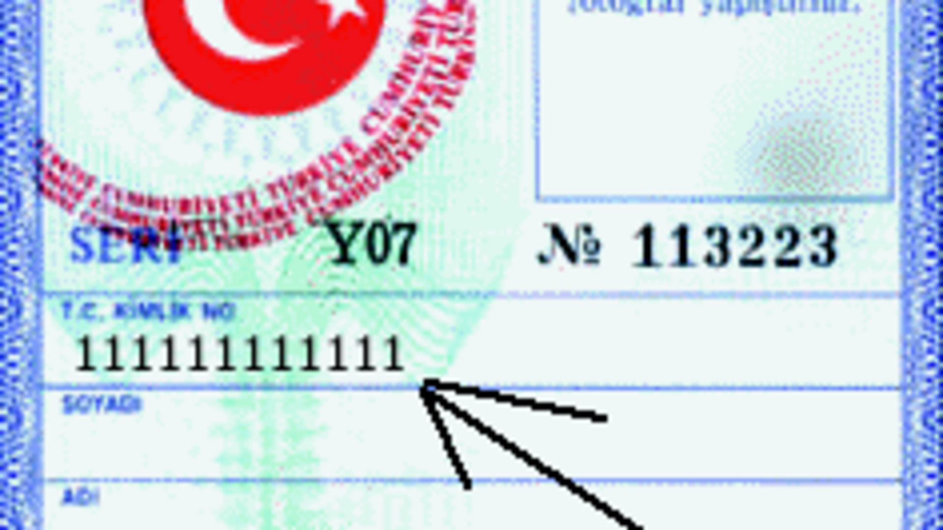 TC kimlik numarasına dikkat!